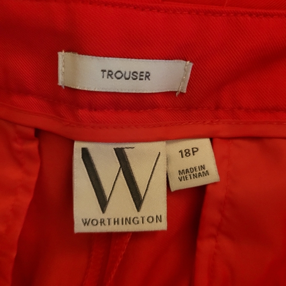 Worthington Women's Red Wide-Leg Pants Size 18P - Picture 8 of 11